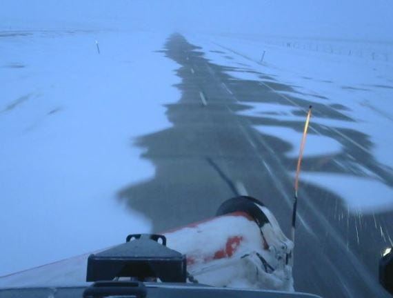 The South Dakota Department of Transportation tweeted this picture of road conditions Thursday morning.