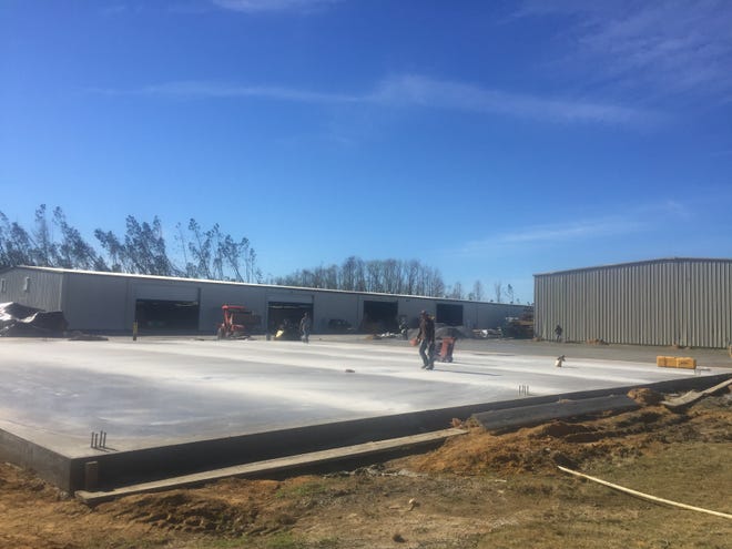 A new foundation was recently put in after Hurricane Michael destroyed E.F. San Juan’s main production facility in Youngstown.