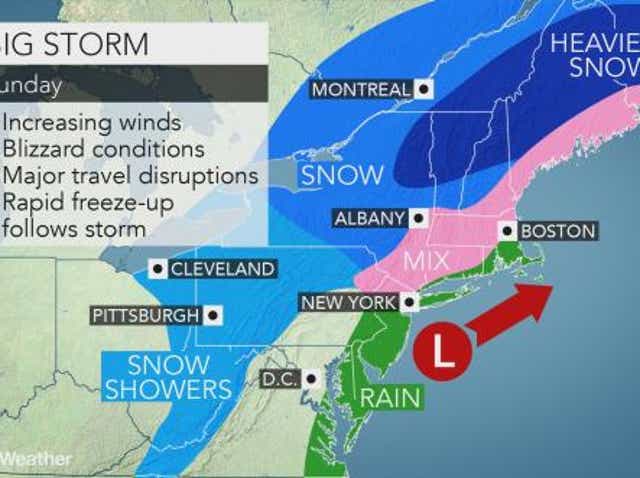 Winter Storm Harper Piles Snow On New York Before Arctic Freeze