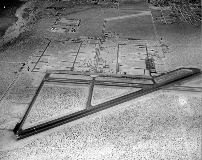 Aerial of the Palm Springs Army Airfield.