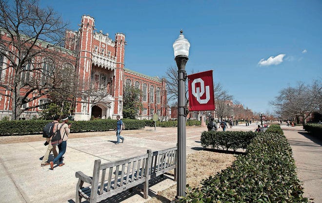 This file photo from 2015 shows the  University of Oklahoma campus.