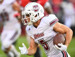 Massachusetts receiver Andy Isabella caught 102 passes for 1,698 yards and 13 touchdowns last season.