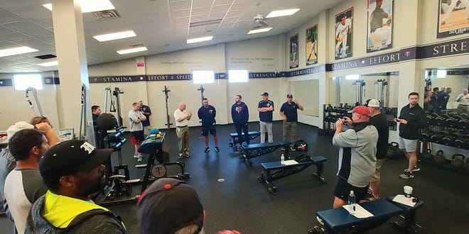 The Minnesota Twins coaching staff spent half a day with 27 Cal Ripken coaches recently.
