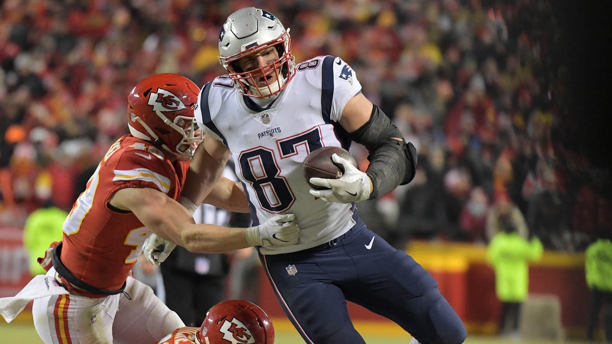 Rob Gronkowski's clutch catches helped the Patriots reach Super Bowl LIII.