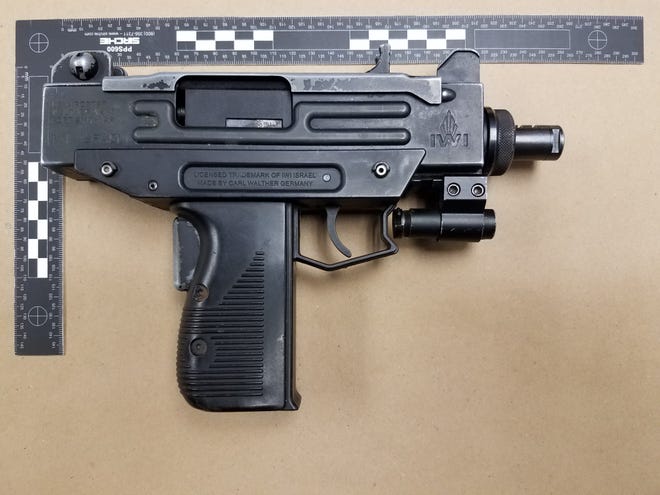An Uzi weapon was found during a traffic stop on Jan. 15 in the city of Brookfield.