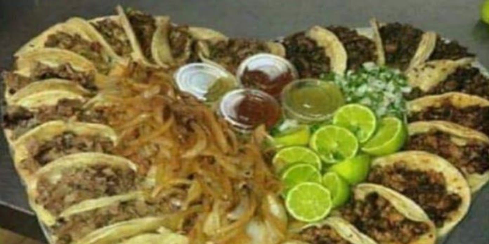 This platter of tacos from a San Angelo eatery makes our heart happy