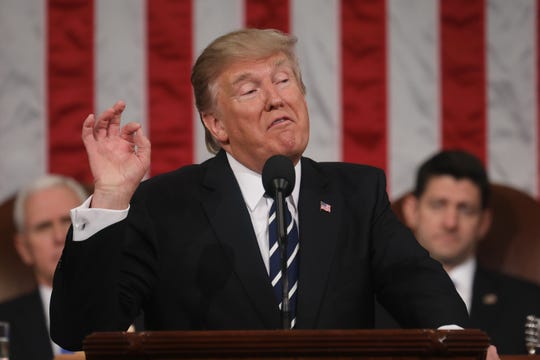 President Donald Trump speaks to joint session of Congress in 2017.