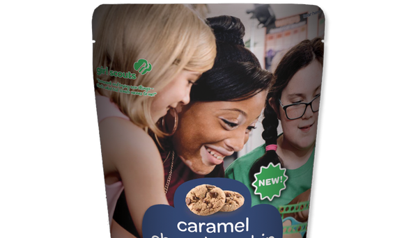 The packaging of the newest Girl Scout cookie...