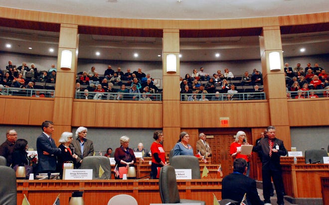 The New Mexico Legislature meets at the Roundhouse in Santa Fe in this photo from Jan. 24, 2019.