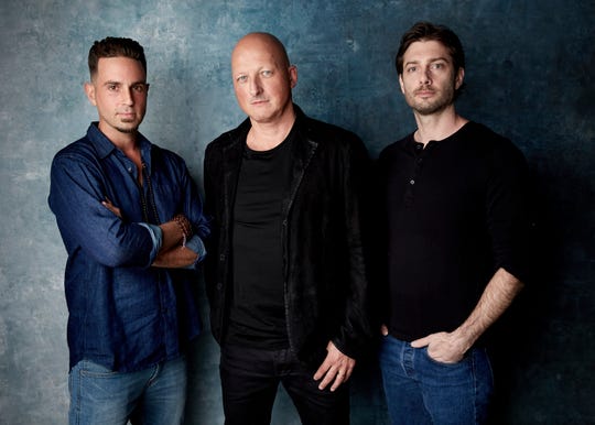 Michael Jackson accuser Wade Robson, left, with 'Leaving Neverland' director Dan Reed and fellow accuser James Safechuck.