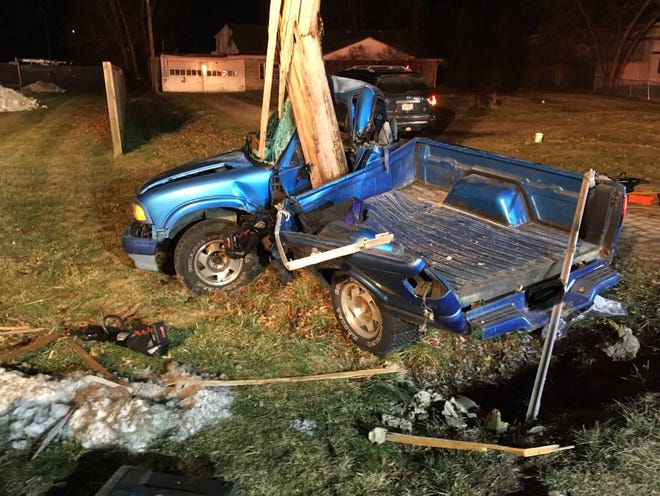 A 1994 GMC Sonoma that was involved in a Jan. 26 crash on Ohio 131 in Miami Township, Clermont  County.