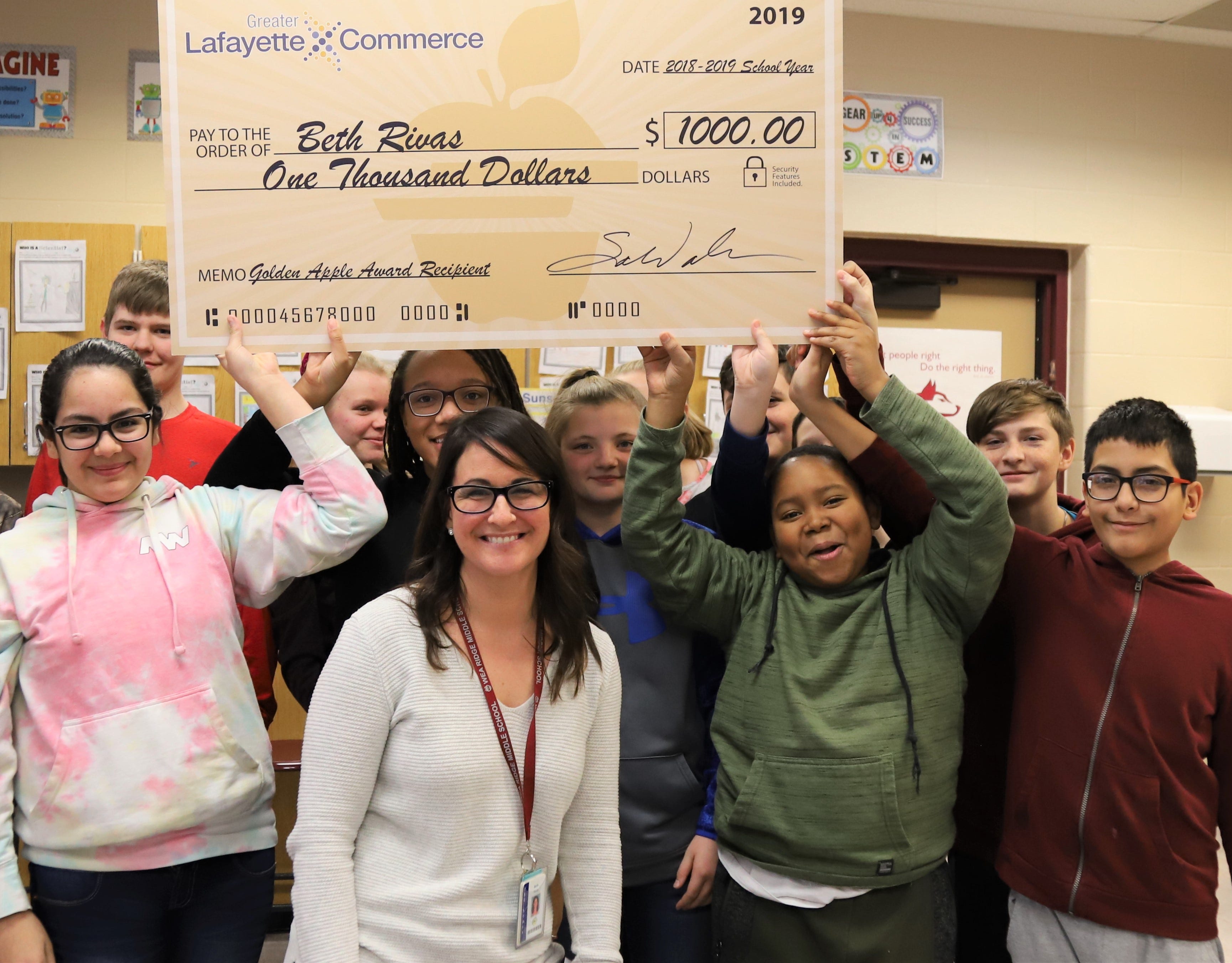 Greater Lafayette Commerce Award Tsc Teachers With Golden Apple Awards
