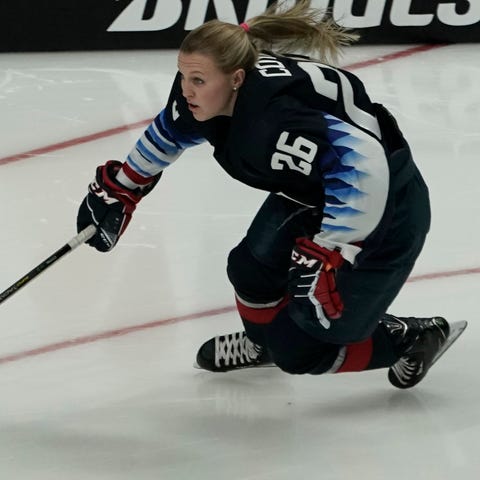 Kendall Coyne Schofield takes part in the...
