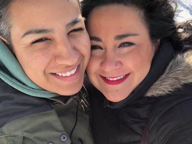 Socorro Garcia, 34, Left, and Melissa Yingst, 40, Right, are threatening to sue Delta Air Lines, claiming a boarding agent discriminated against them by refusing to communicate with them in writing.