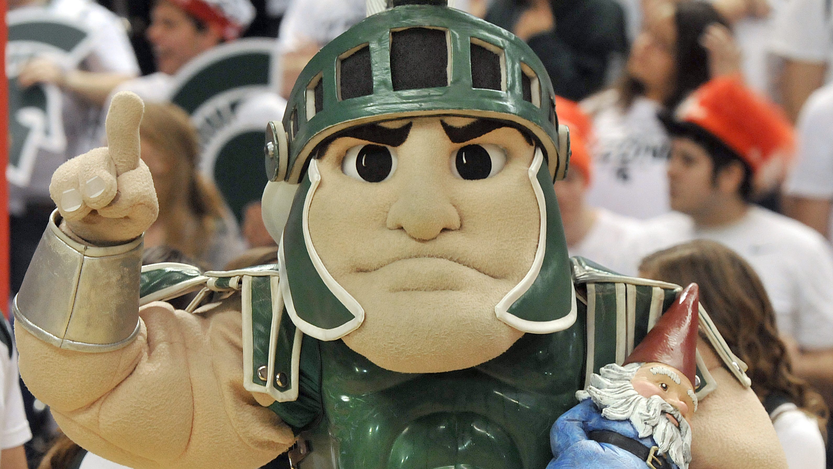 Michigan State University's Sparty mascot can't appear at parades