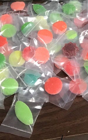 Marijuana candy seized by Franklin Township police in Jan. 22 drug arrest.