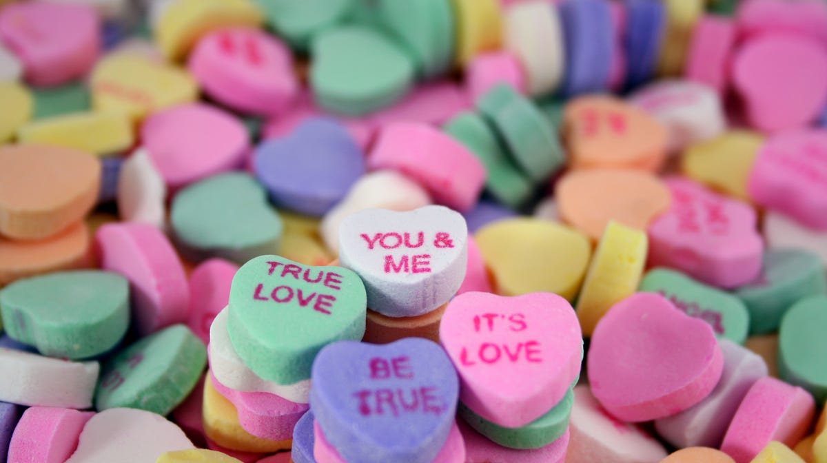 Candy sweet hearts for Valentine's Day