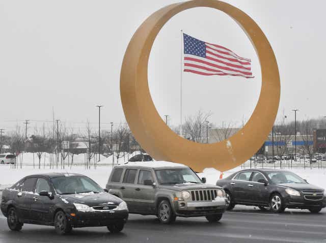Enormous Golden Ring In Sterling Heights Median Becomes Target