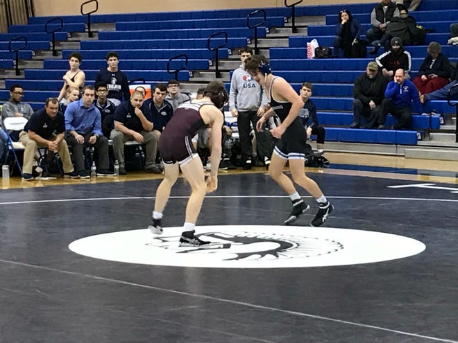 Kelby Mixell stands up in a quarterfinal match against Gettysburg on Wednesday night.