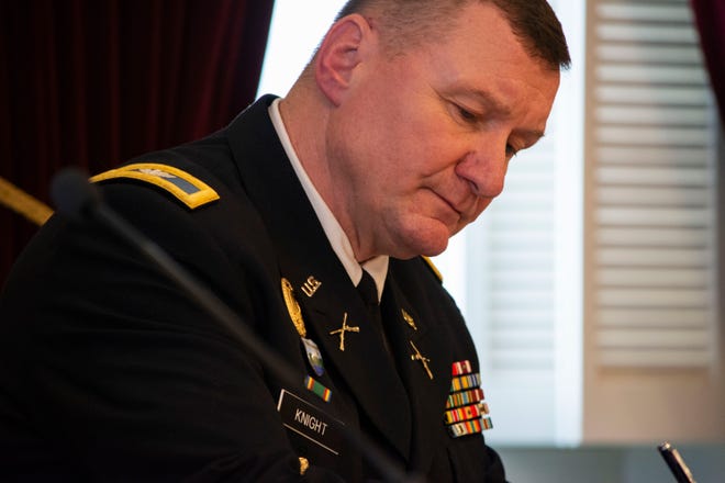 Col. Greg Knight is running to become the next Adjutant General. Pictured on Feb. 1 2019