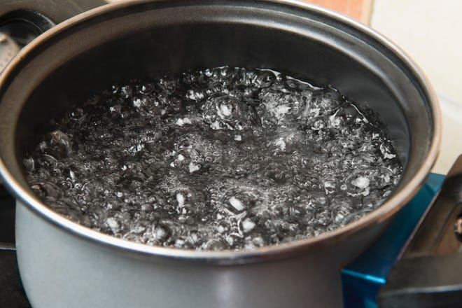 Boiling water stock image