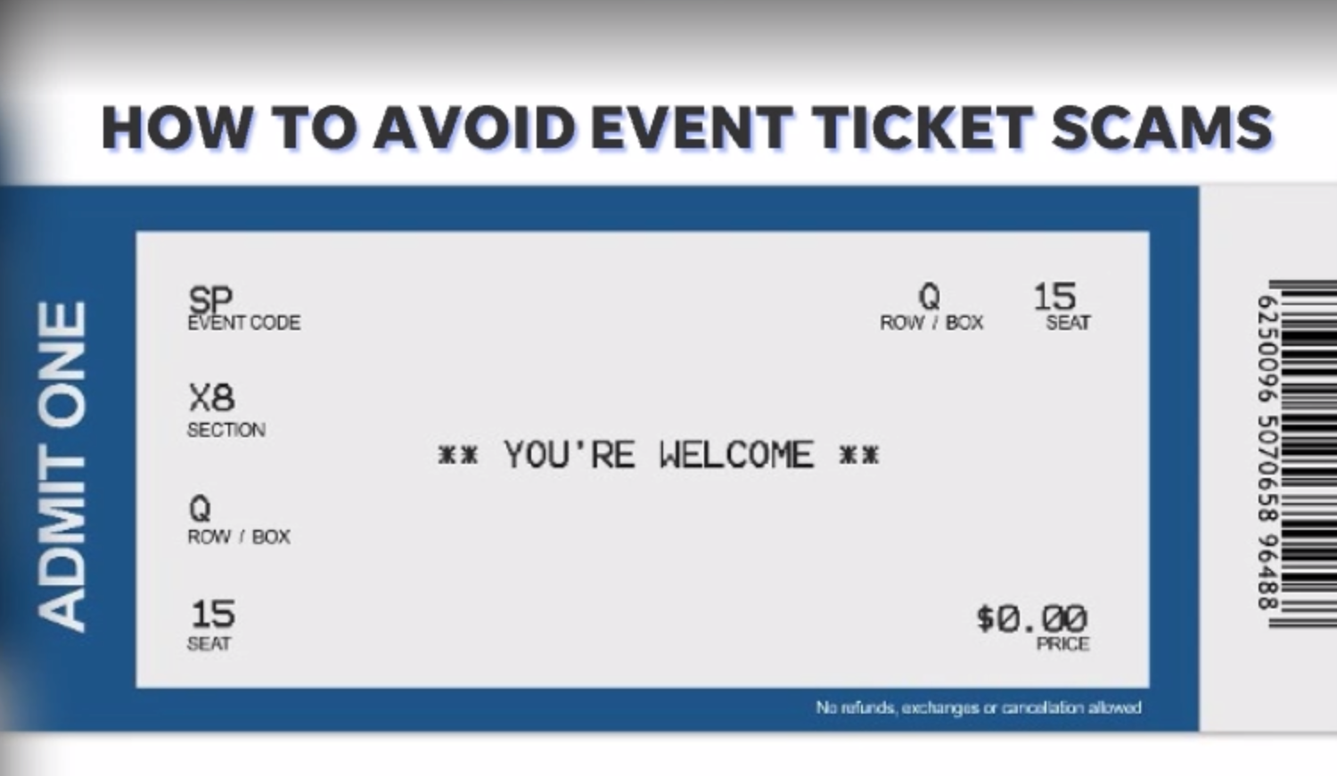 How to avoid event ticket scams