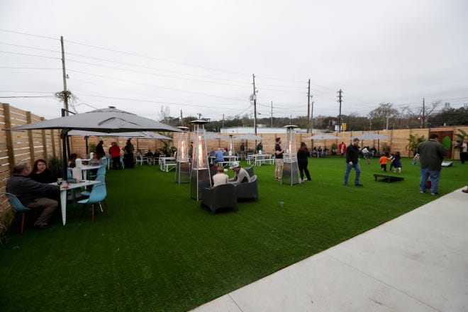 The outdoor area of the new Proof Brewery during their soft opening Friday, Feb. 1, 2019. 