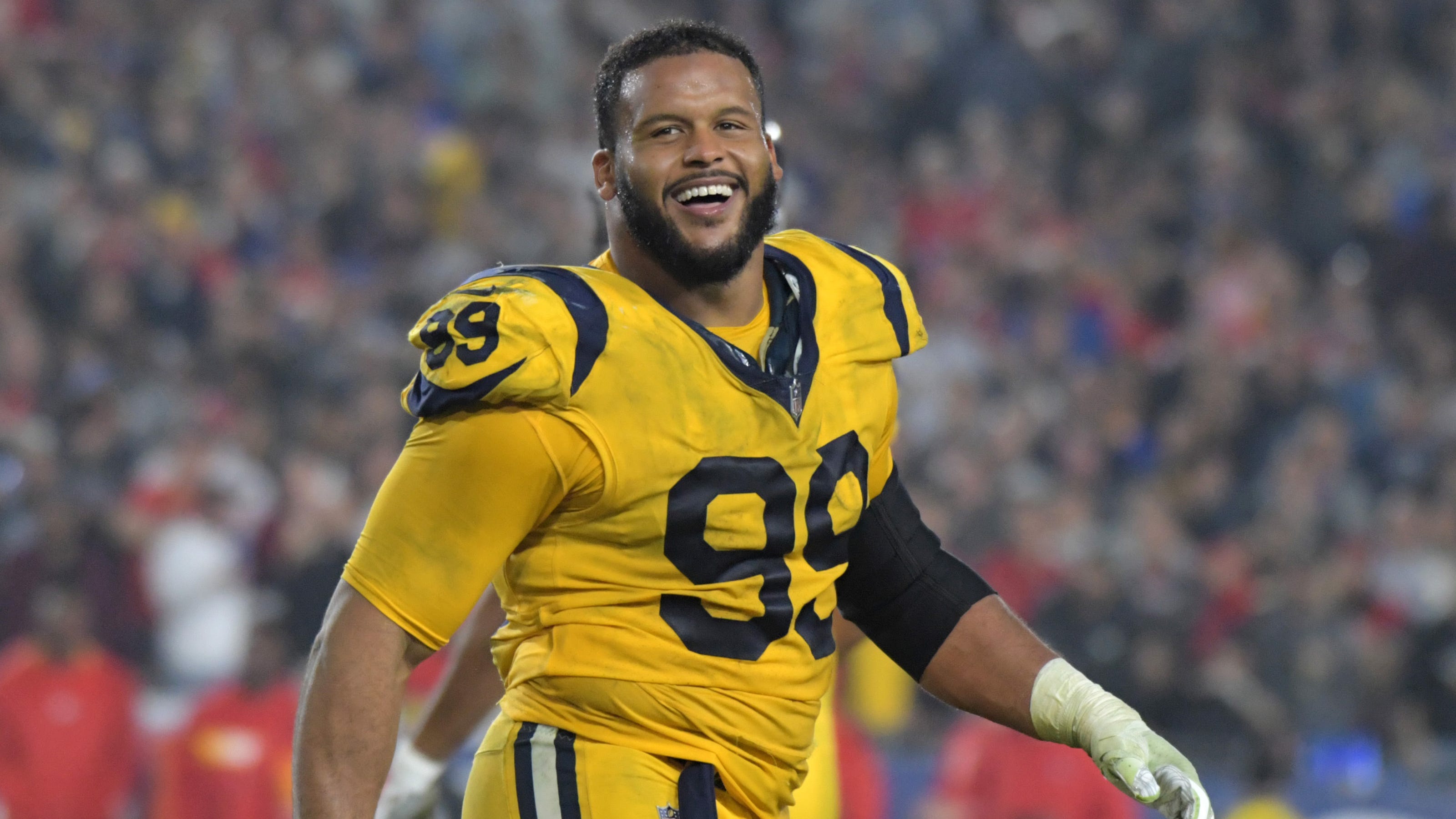 Rams' Aaron Donald repeats as winner of NFL defensive player of the ye...