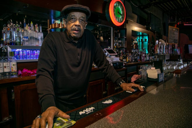Bert Dearing, of Bert's Entertainment Complex in Eastern Market stands at The Motown Bistro Bar Wednesday, Jan. 23, 2019.