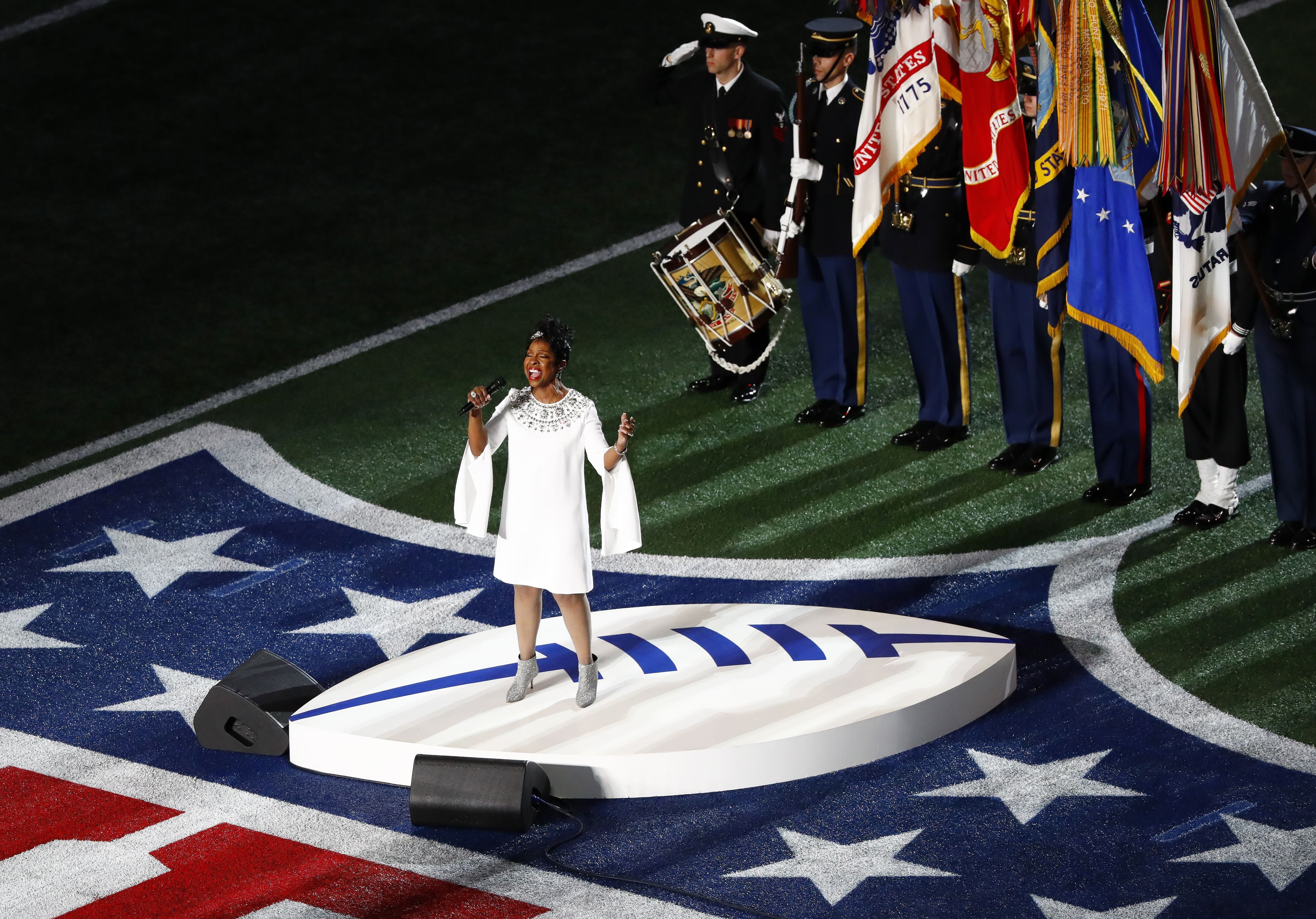 Nfl national anthem super bowl aroundluli