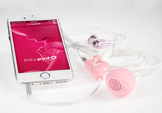 Babypod is a speaker made of silicone that women can insert into their vagina.