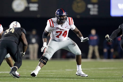 16. Carolina Panthers — Greg Little, OT, Ole Miss : The Panthers need to continue investing in quarterback Cam Newton's protection. Right tackle Taylor Moton has been solid his first two years. Now it’s time to upgrade the blindside protection.
