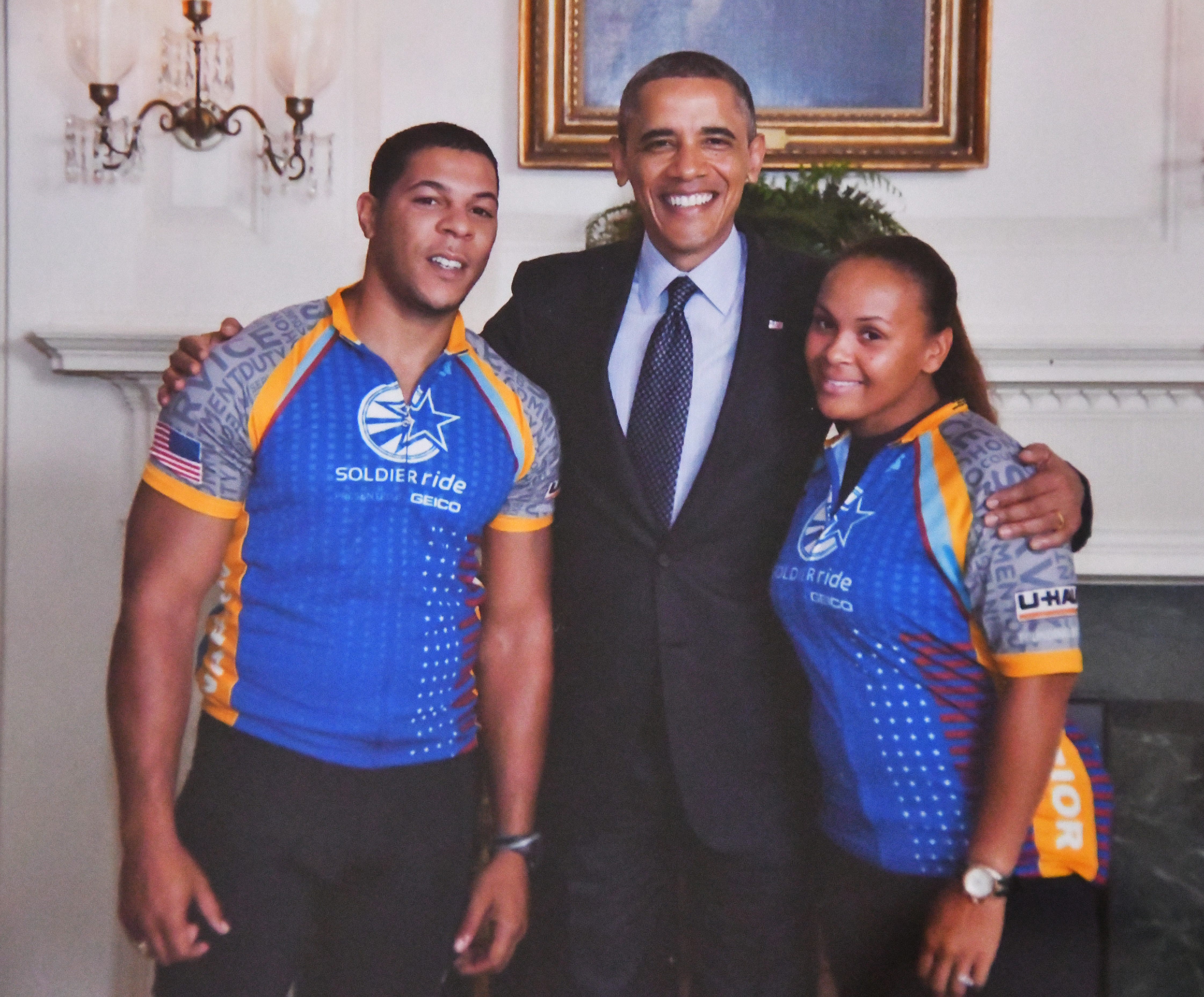 Family photo provided of Kathleen and Gregory Lloyd Edwards at the White House with President Obama. Both were disabled veterans and participated in the Wounded Warriors project.