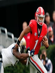 Quarterback Justin Fields transferred to Ohio State from Georgia.