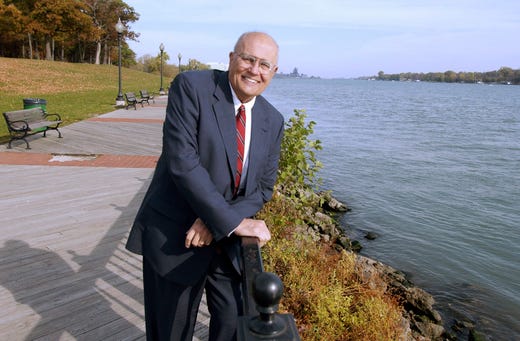 Seen in 2003 in Trenton, Dingell sponsored a bill to establish an international wildlife refuge along the lower Detroit River. Dingell also was instrumental in preserving Humbug Marsh near Gibraltar as the centerpiece of the wildlife refuge.