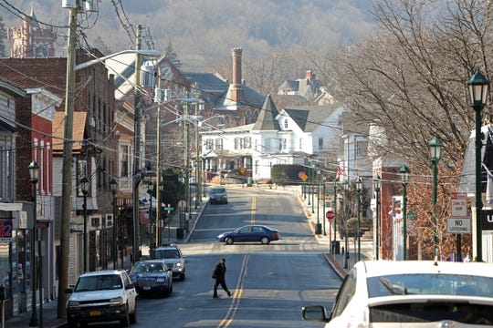 A man crosses New Main Street in downtown Haverstraw Feb. 5, 2019. 