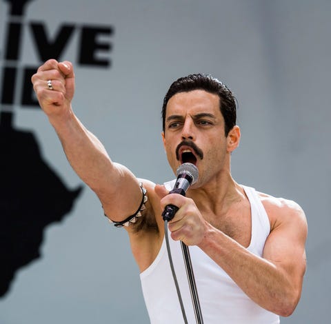 Rami Malek as Freddie Mercury in "Bohemian...
