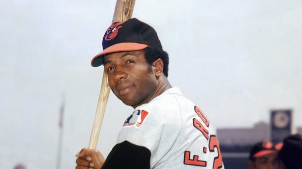 Frank Robinson was elected to the Baseball Hall...