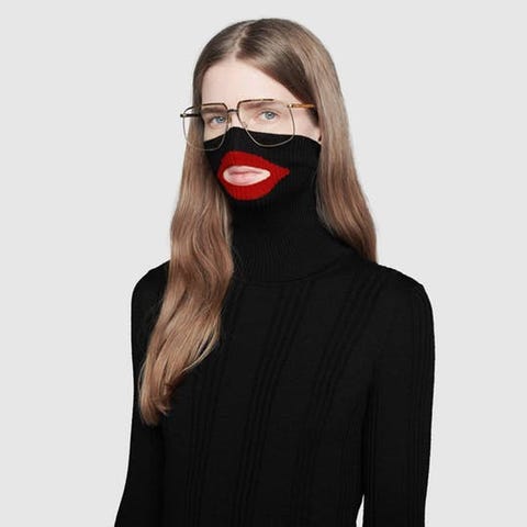 Gucci's wool balaclava jumper has been pulled...