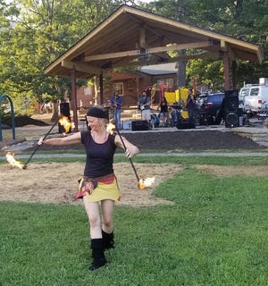 A spring 2018 BMSVEF grant to the Swannanoa Community Council provided partial funding for this new performance pavilion in Grovemont Square, adjacent to the Swannanoa Library. The pavilion is a focal point for outdoor community events, including the Groovin’ on Grovemont summer concert series, and the Cinema on the Square outdoor movies.