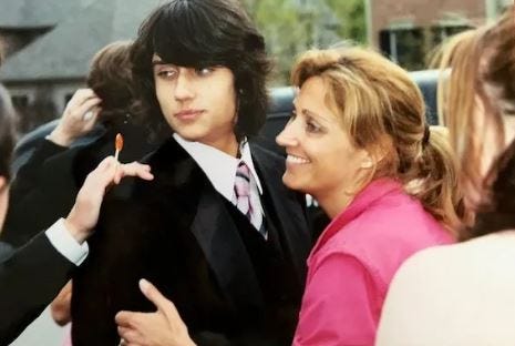 Teddy Geiger and mom, Lorilyn, before Teddy's junior prom in 2005.