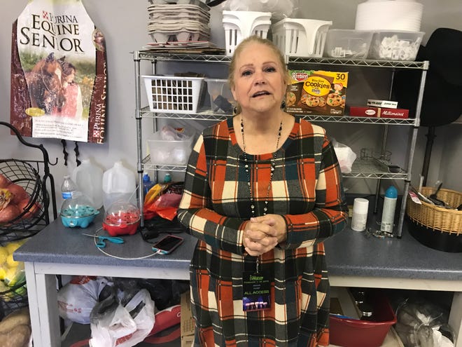 San Angelo's Jo Ann Carr leads the hospitality crew, which serves up about 1,500 meals to competitors at the rodeo each year.