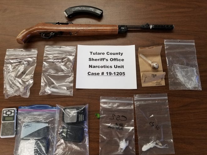 Tulare County detectives say they found a small amount of methamphetamine, drug paraphernalia, scales, and other items associated with drug sales at a home in Visalia.