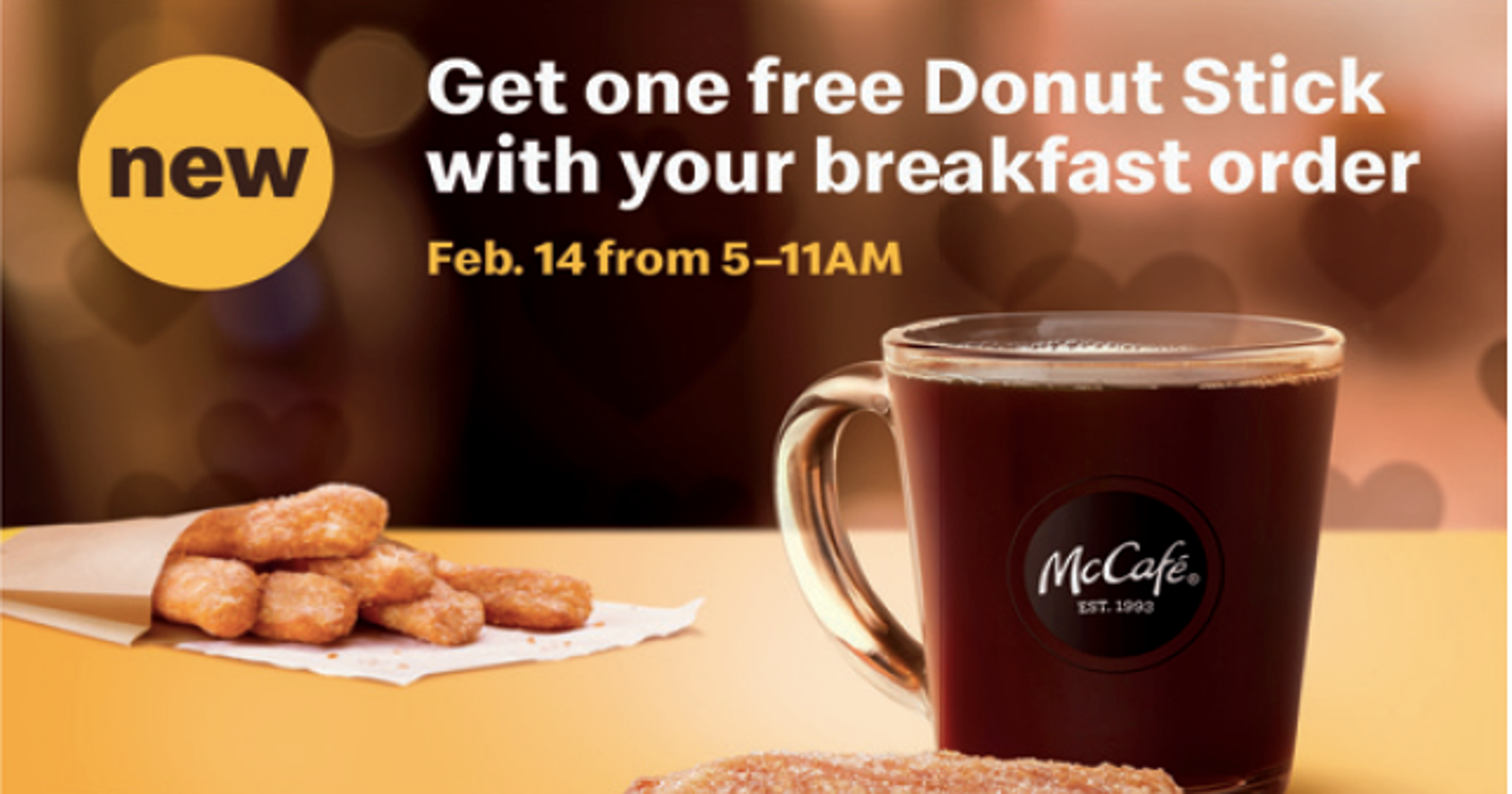 McDonald's offers free Donut Stick on Valentine's Day