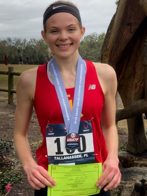 Pinckney senior Noelle Adriaens finished ninth in the USA Track & Field junior women's cross country race in Tallahassee, Fla.