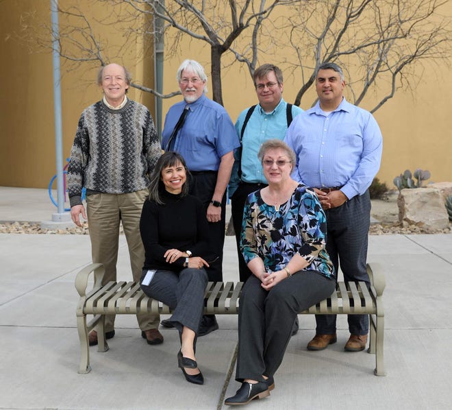 The Ask Las Cruces Team: Standing left to right are Todd Selle, Jeff Dillard, Matt Hartman and Gabriel Sapien. Sitting are Barbara DeLeon and Jamey Rickman. Not pictured are Trish Weaver and Johnna Macaw.