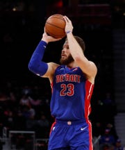 Detroit Pistons striker Blake Griffin kills in the first period against the Washington Wizards on Monday, February 11, 2019 in Detroit.