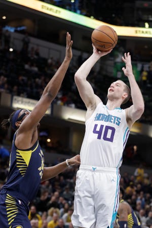Cody Zeller playing against the Indiana Pacers.
