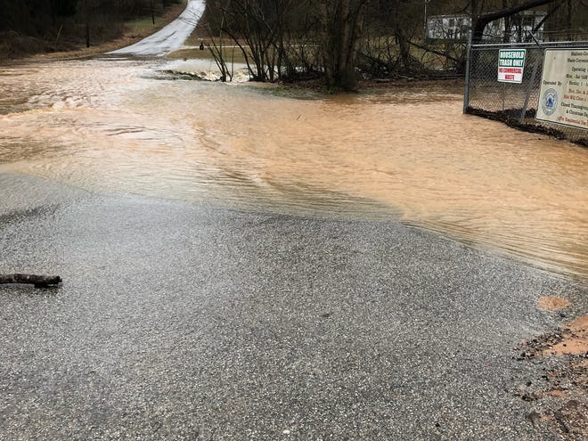 Flooding has forced the Madison County Health Department to close its solid waste center in Medon for a few hours until water levels decrease.