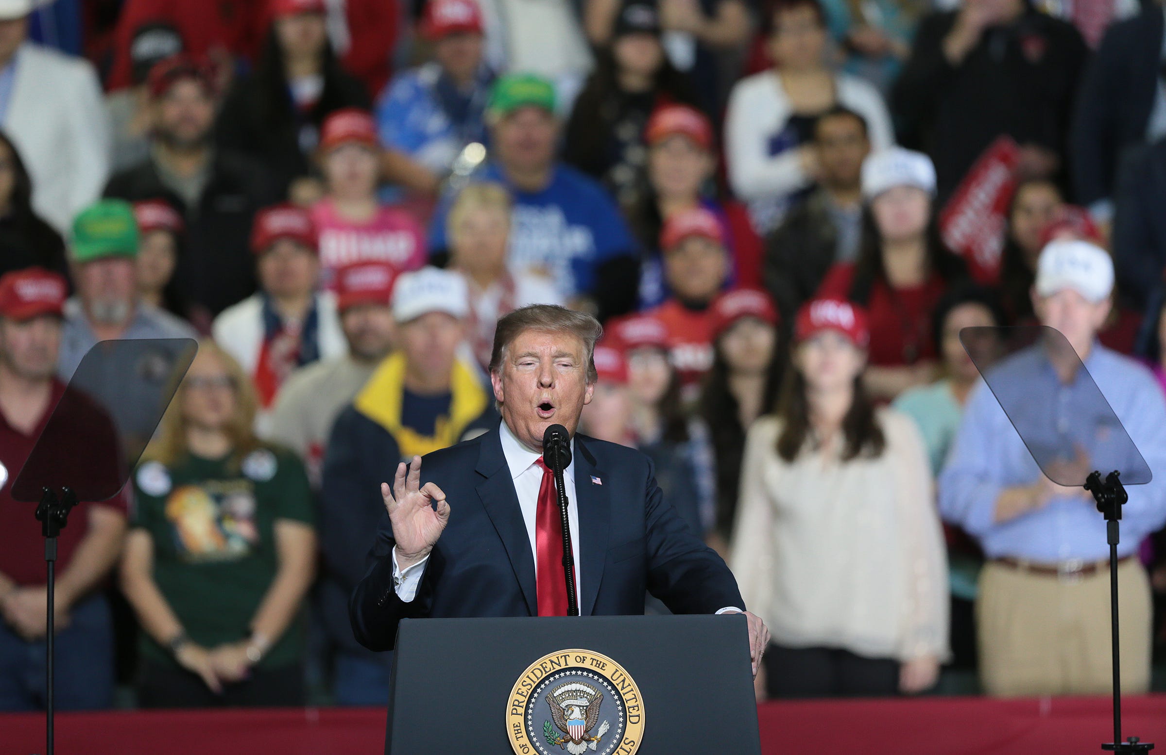 Fact check: President tones down claim on crime, boosts crowd sizes at County Coliseum